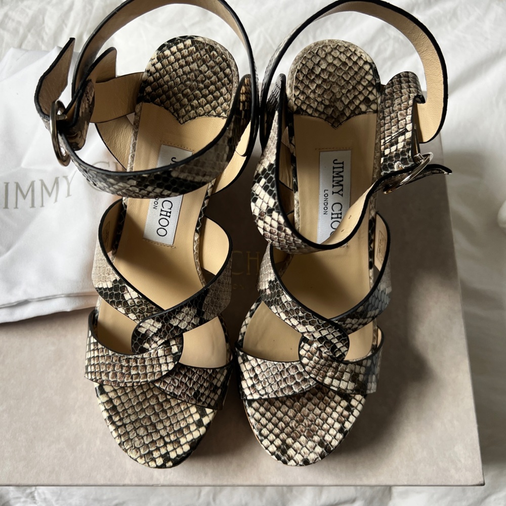 JIMMY CHOO Aleili 100 Wedge Sandals